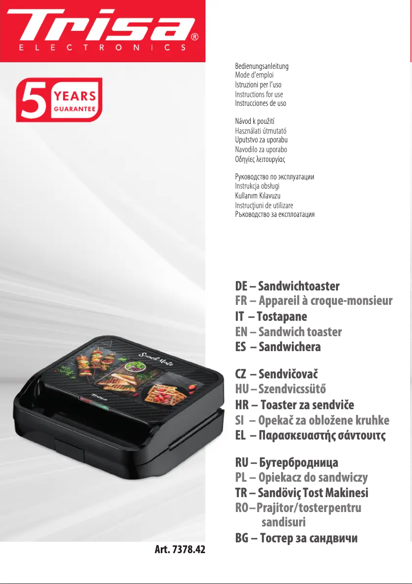 Page n°1 - Manuel utilisateur Trisa Snack Mate 7378.42