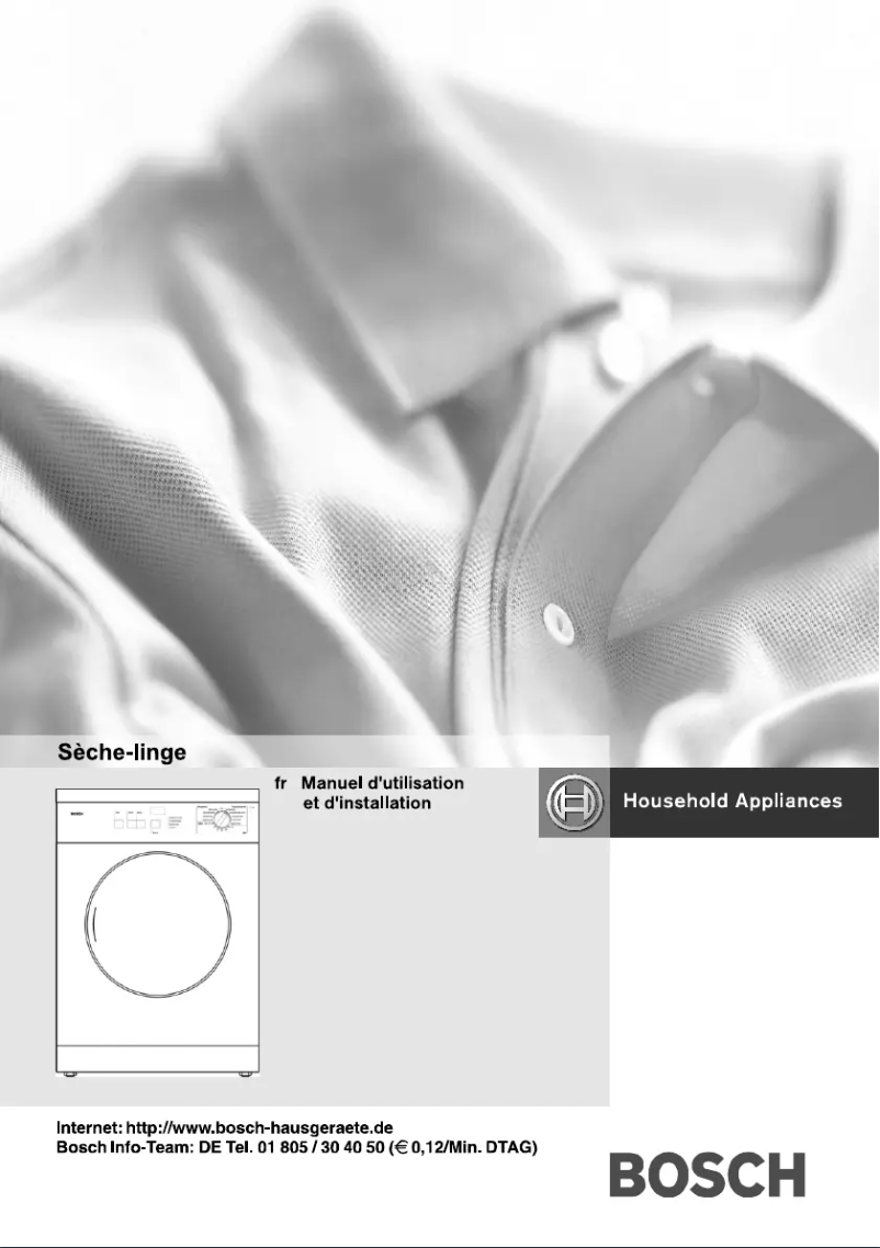 Page 1 de la notice Manuel utilisateur Bosch WTA4100