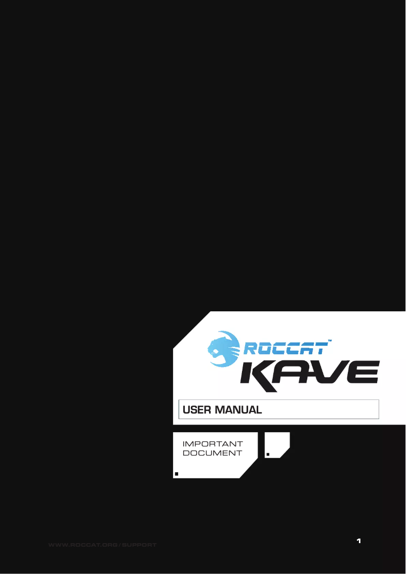 Página 1 del manual Manual de usuario Roccat Kave