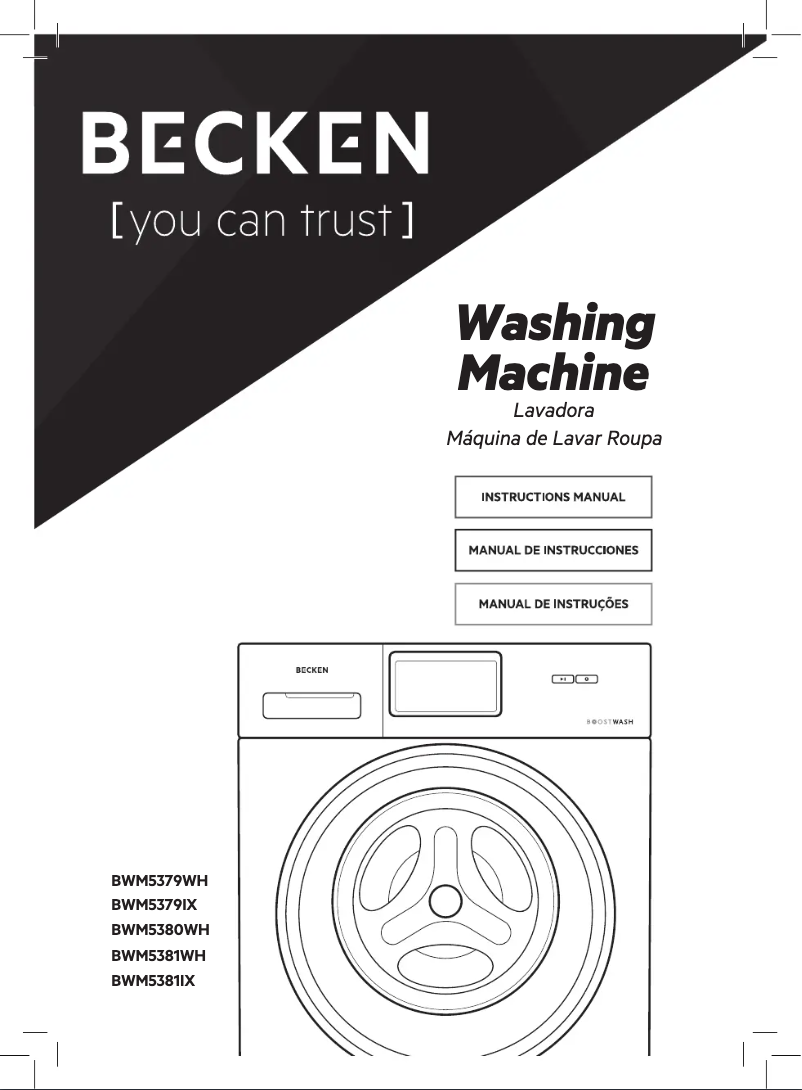Page 1 de la notice Manuel utilisateur Becken BWM5380WH