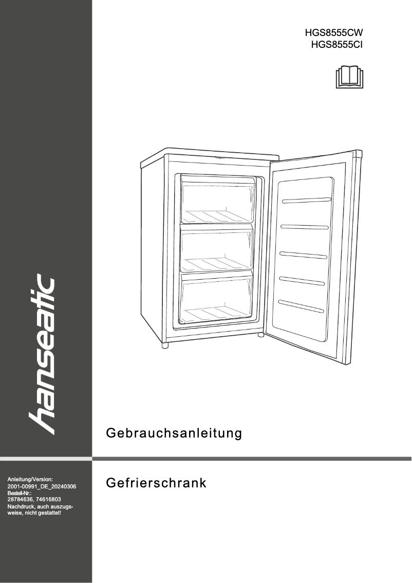 Image de la première page du manuel de l'appareil HGS8555CI