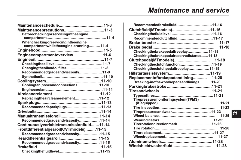Página 1 del manual Manual de uso y mantenimiento Subaru XV Crosstrek (2013)