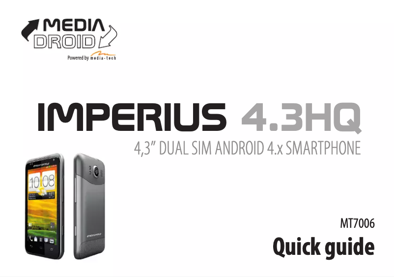 Page n°1 - Manuel utilisateur Media-Tech Imperius 4.3HQ