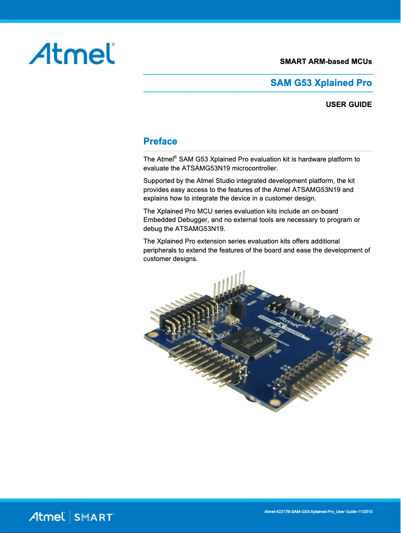 Página 1 del manual Manual de usuario Microchip ATSAMG53