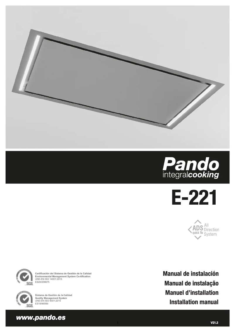 Image de la première page du manuel de l'appareil E-221