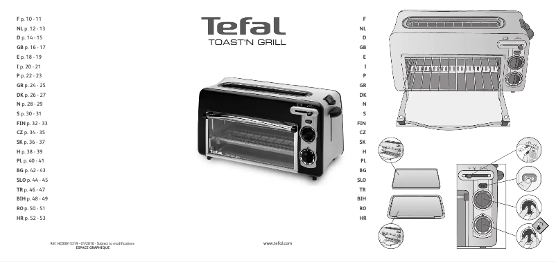 Image de la première page du manuel de l'appareil Toast 'n Grill TL6000
