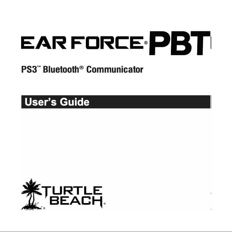 Page 1 de la notice Manuel utilisateur Turtle Beach Ear Force PBT