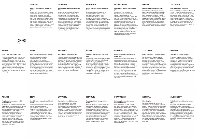 Page 1 de la notice Mode d'emploi Ikea MILSBO