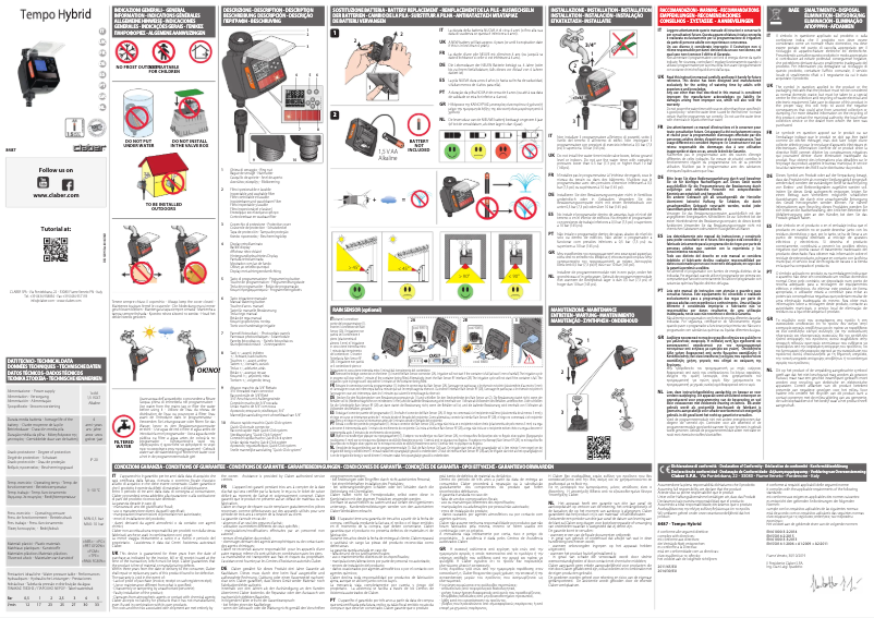 Page n°1 - Manuel utilisateur Claber Tempo Hybrid 8487