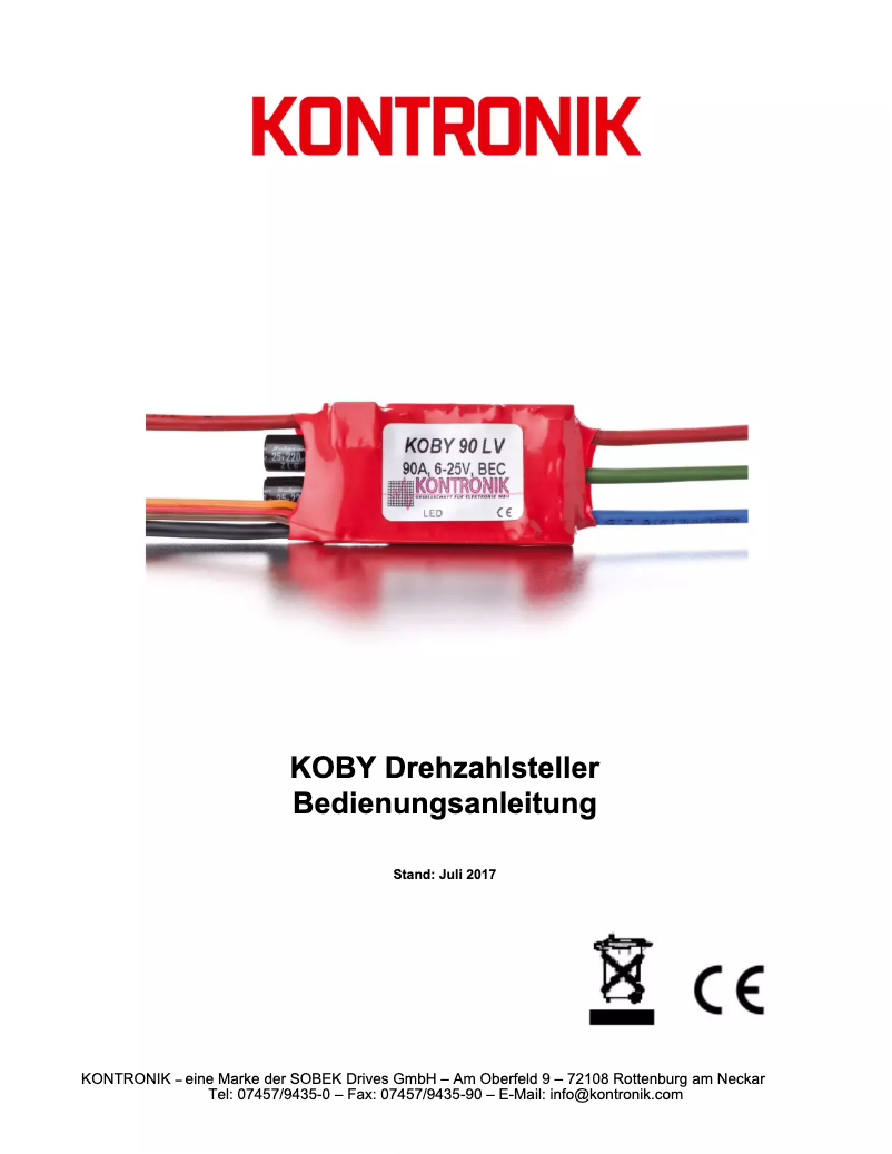 Page 1 de la notice Manuel utilisateur KONTRONIK KOBY 55 LV