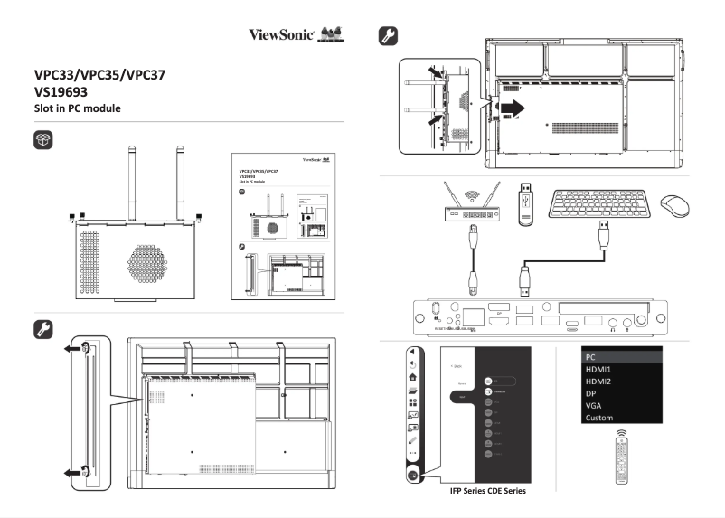 Page 1 de la notice Guide de démarrage rapide Viewsonic VPC37
