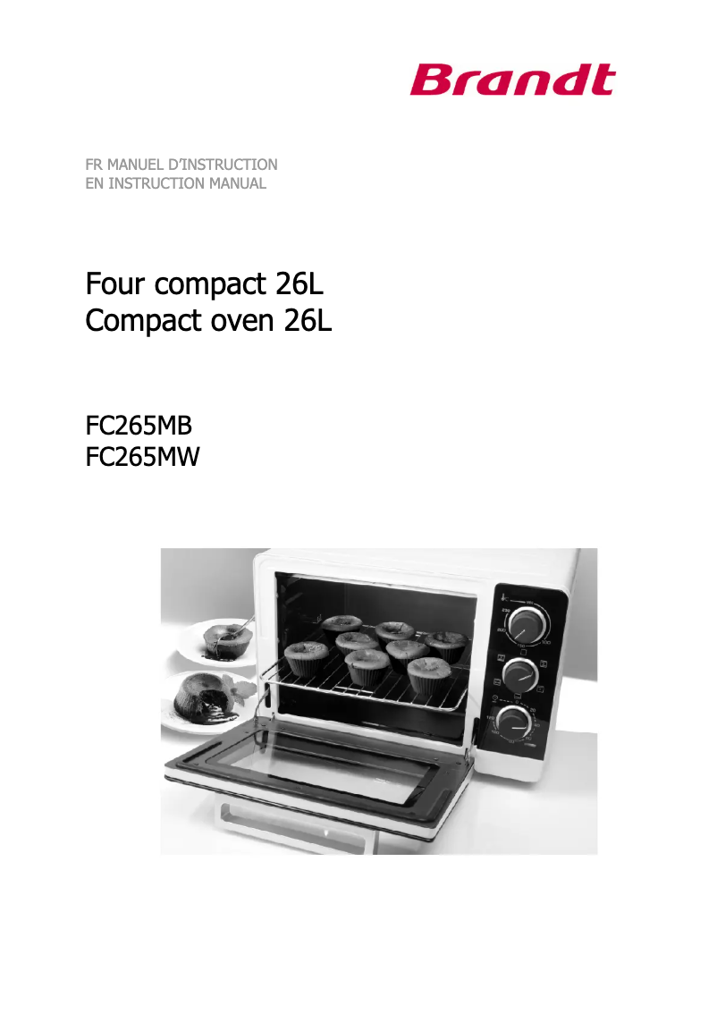 Page 1 de la notice Manuel utilisateur Brandt FC265MW