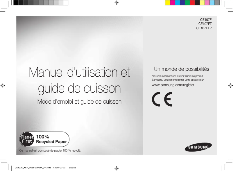 Image de la première page du manuel de l'appareil CE107FT-S