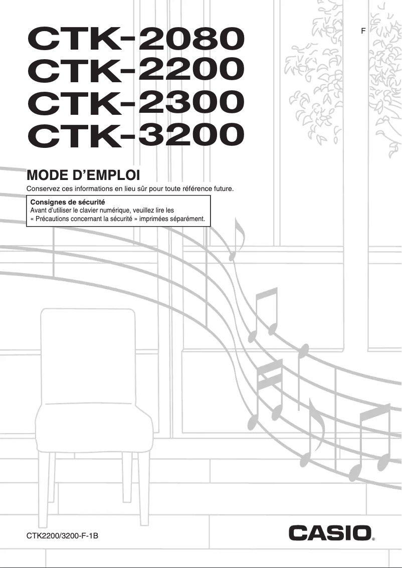 Page n°1 - Manuel utilisateur Casio CTK-2080