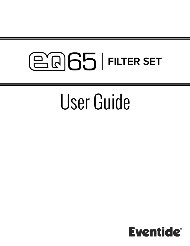 Page 1 de la notice Manuel utilisateur Eventide EQ65