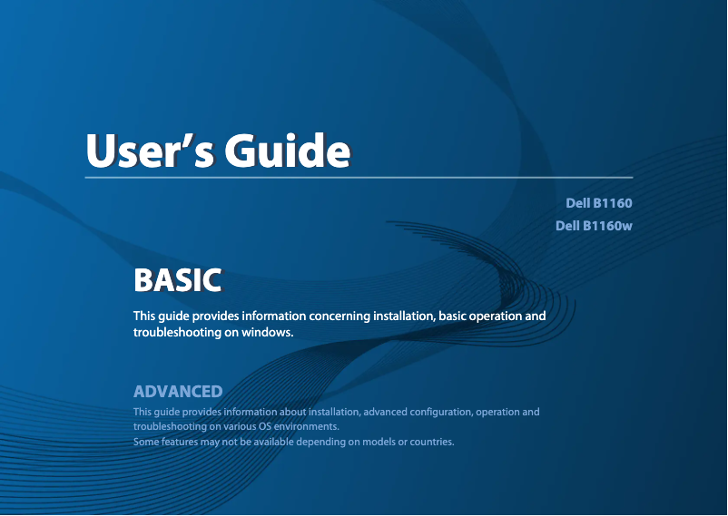 Page n°1 - Manuel utilisateur Dell B1160w