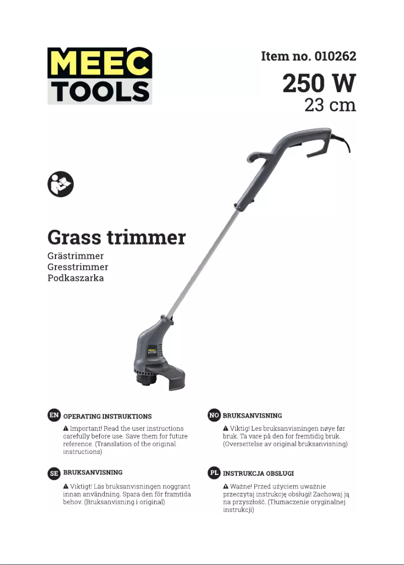 Page n°1 - Manuel utilisateur Meec Tools 010-262