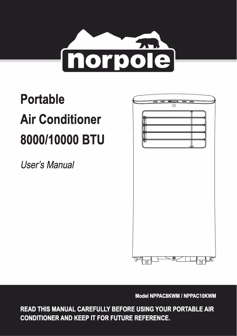 Page n°1 - Manuel utilisateur Norpole NPPAC10KWM