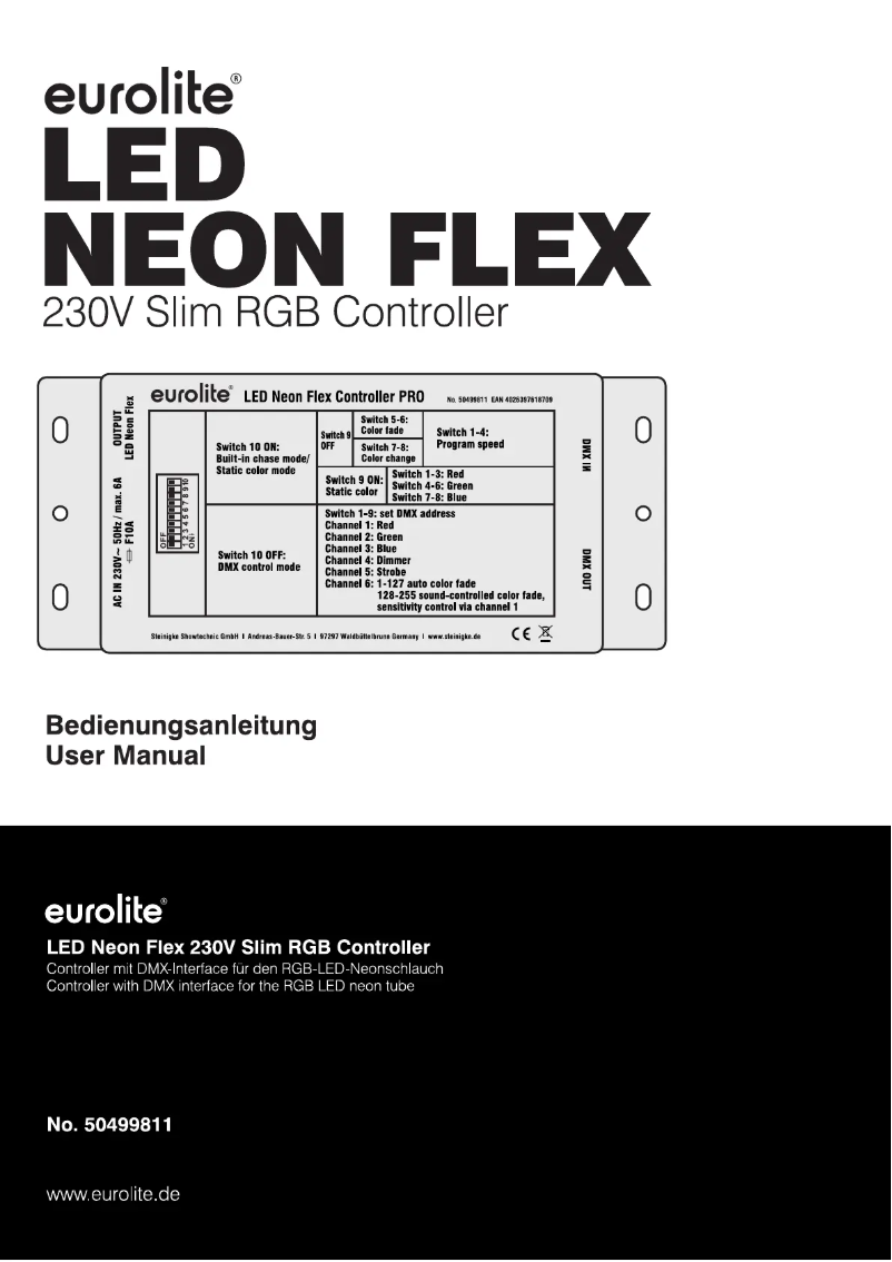 Page 1 de la notice Manuel utilisateur Eurolite LED Non Flex Controller PRO