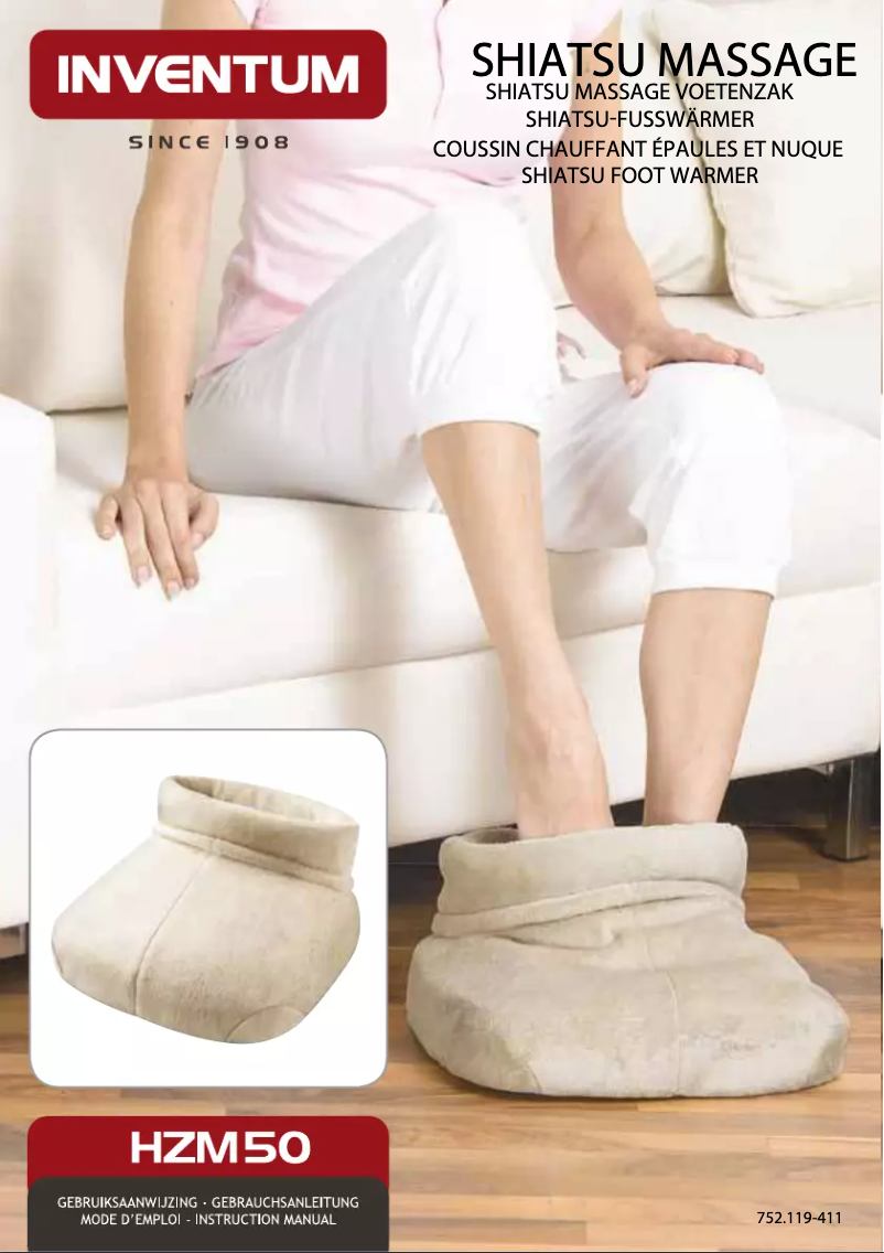 Image de la première page du manuel de l'appareil Shiatsu Massage HZM50