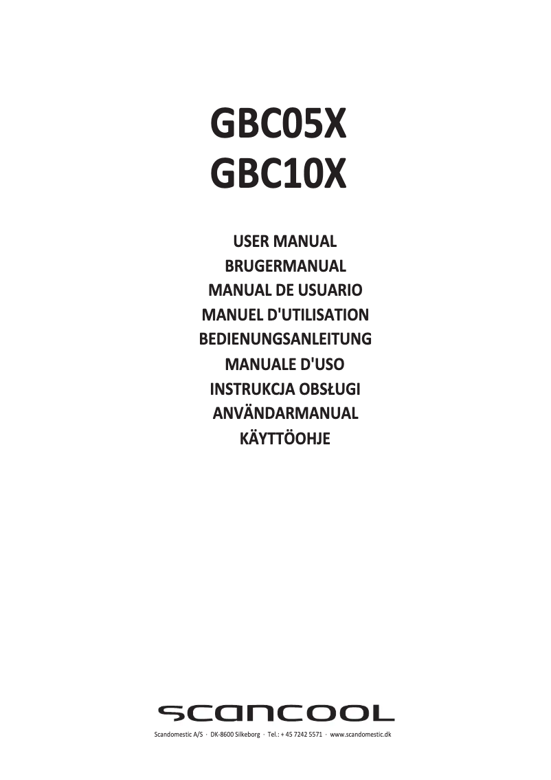 Page n°1 - Manuel utilisateur Scandomestic GBC05X