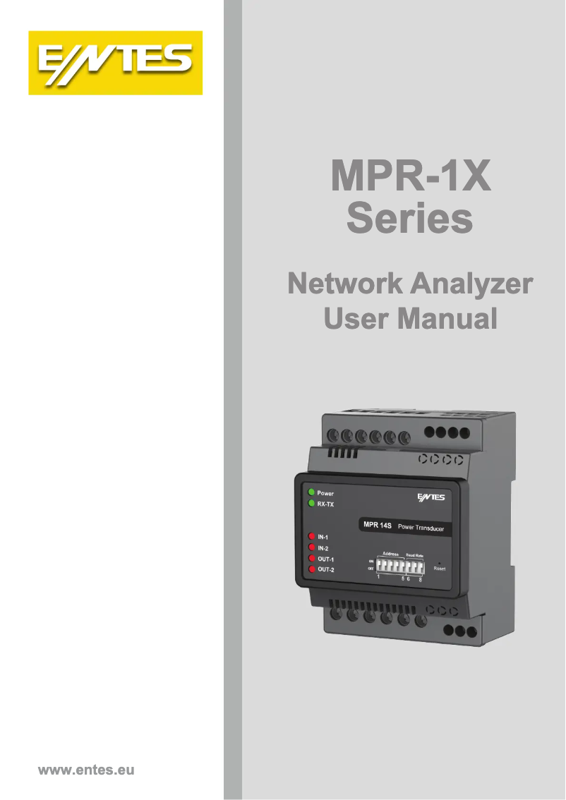 Image de la première page du manuel de l'appareil MPR-16S-21-D