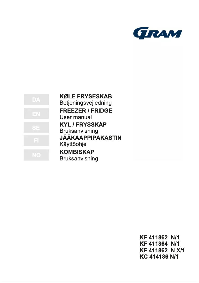 Page n°1 - Mode d'emploi Gram KF 411862 N X/1