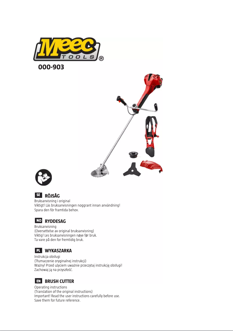 Page n°1 - Manuel utilisateur Meec Tools 000-903
