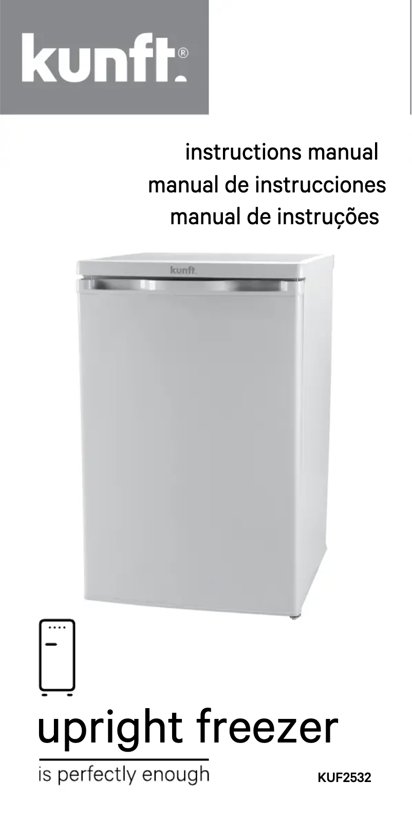 Page 1 de la notice Manuel utilisateur Kunft KUF2532