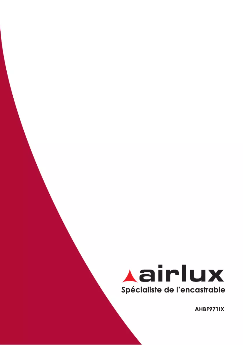 Page n°1 - Manuel utilisateur Airlux AHBF971IX