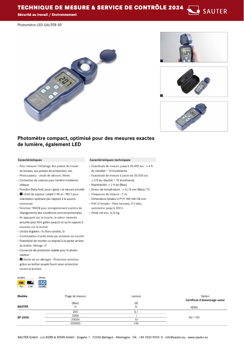 Image de la première page du manuel de l'appareil SP 200K