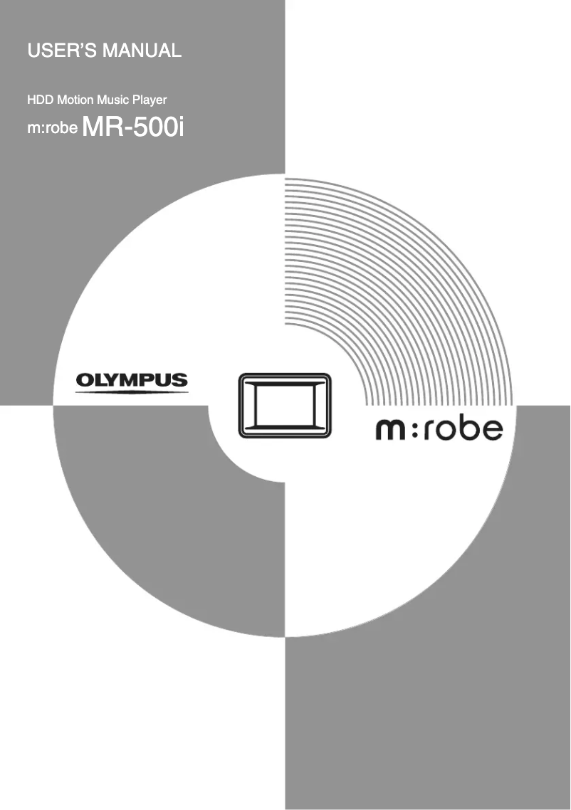 Image de la première page du manuel de l'appareil MR-500i