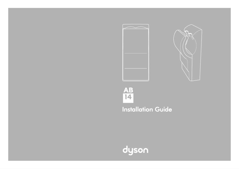 Page n°1 - Guide d'installation Dyson Airblade AB14