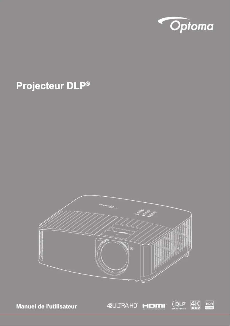 Page n°1 - Manuel utilisateur Optoma UHD35STx