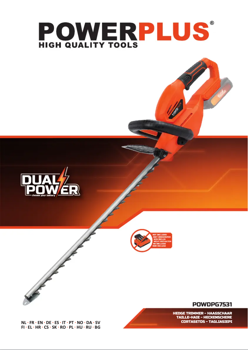 Image de la première page du manuel de l'appareil POWDPG7531