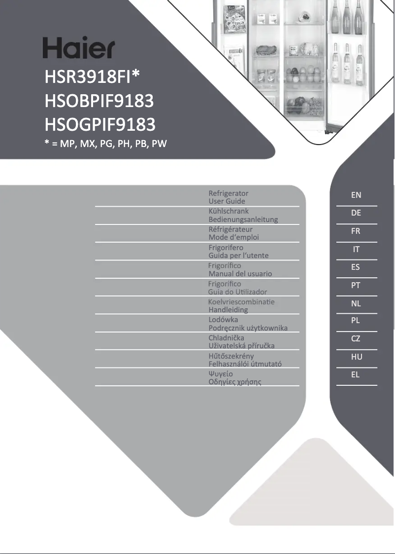 Page n°1 - Manuel utilisateur Haier HSOBPIF9183