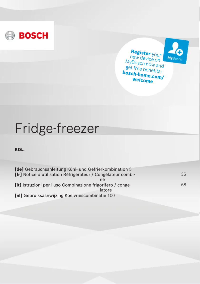 Page n°1 - Manuel utilisateur Bosch MKKS86AFE0