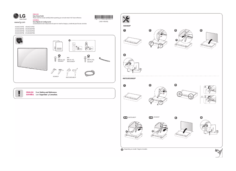 Page 1 of the manual User Manual LG 43UK6300PDB