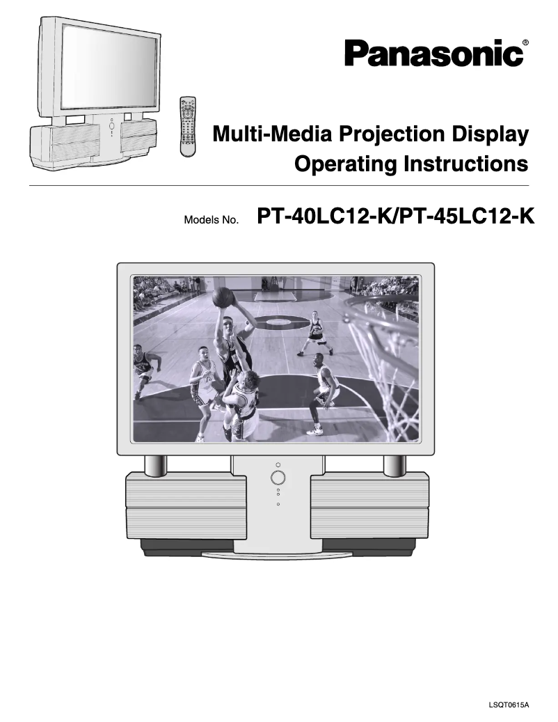 Page 1 de la notice Manuel utilisateur Panasonic PT-45LC12-K