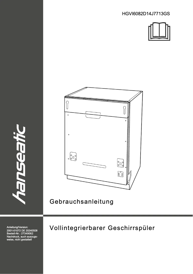 Page n°1 - Manuel utilisateur Hanseatic HGVI6082D14J7713GS