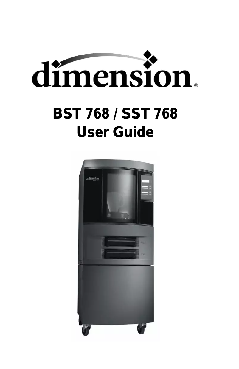 Page n°1 - Manuel utilisateur Dimension BST 768