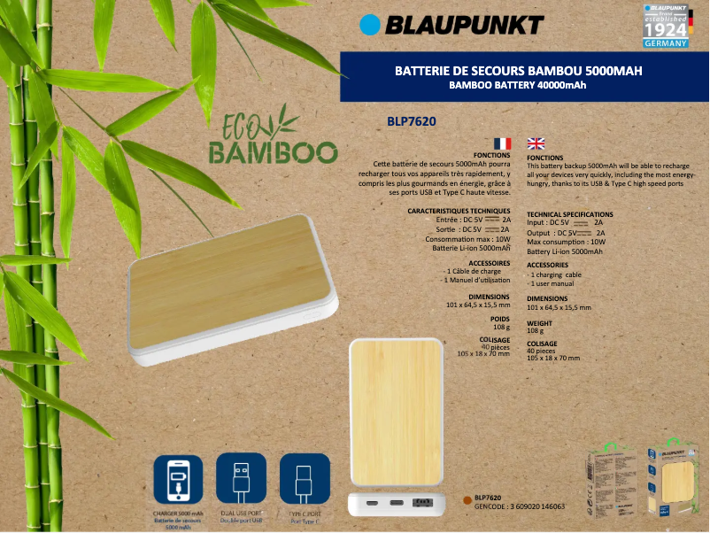 Page n°1 - Manuel utilisateur Blaupunkt BLP7620