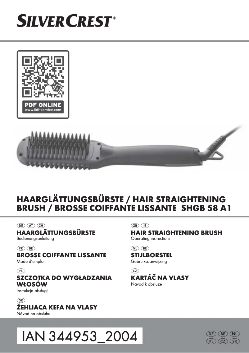 Page n°1 - Manuel utilisateur SilverCrest SHGB 58 A1