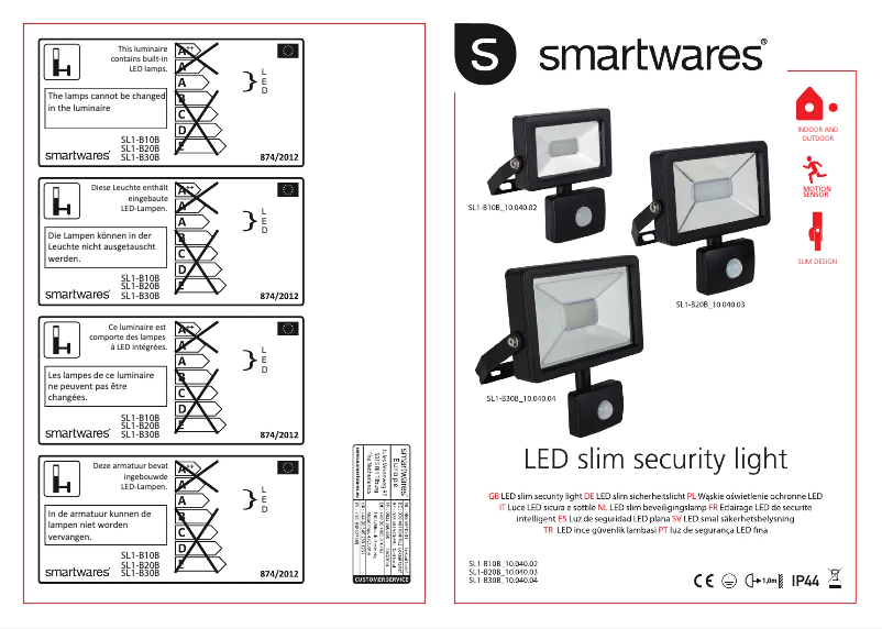Page 1 de la notice Manuel utilisateur Smartwares 10.040.03