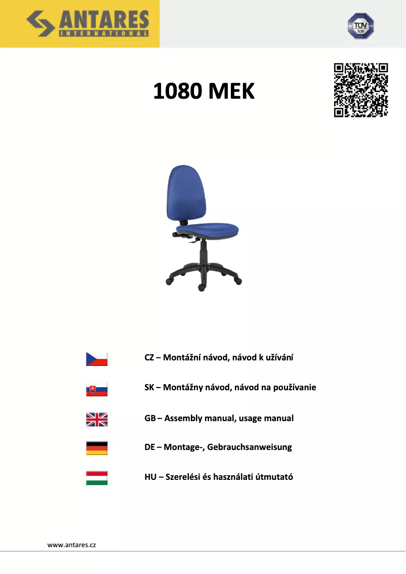 Image de la première page du manuel de l'appareil 1080 MEK