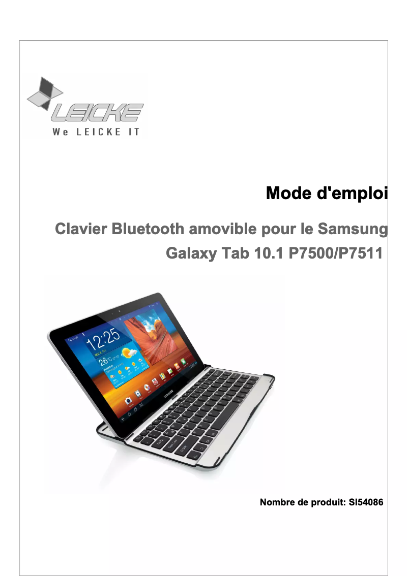 Image de la première page du manuel de l'appareil SI54086