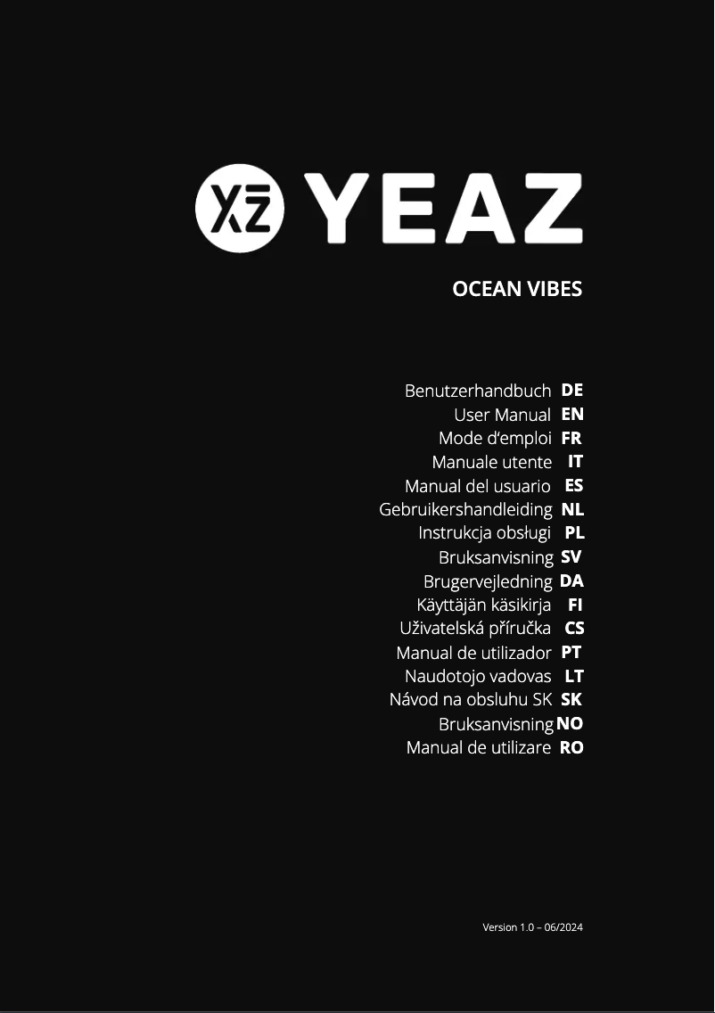 Page 1 de la notice Manuel utilisateur YEAZ Ocean Vibes