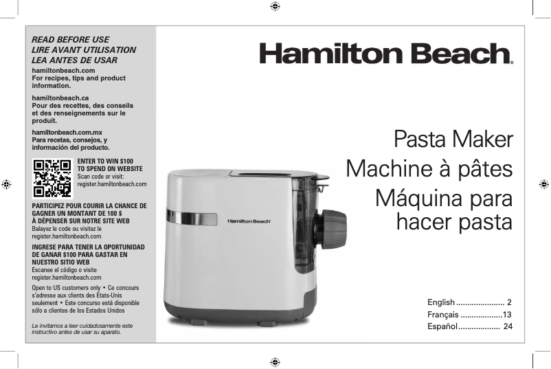 Image de la première page du manuel de l'appareil 86650