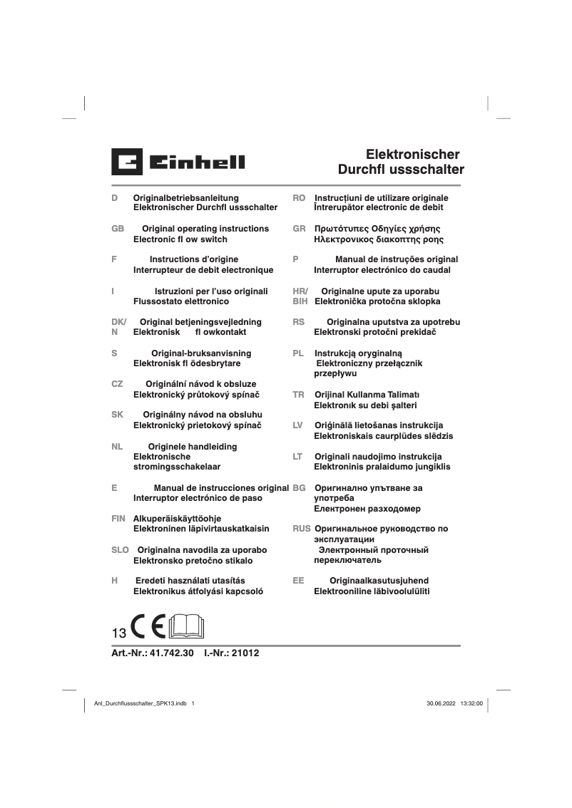 Page 1 de la notice Manuel utilisateur Einhell MSS 1608