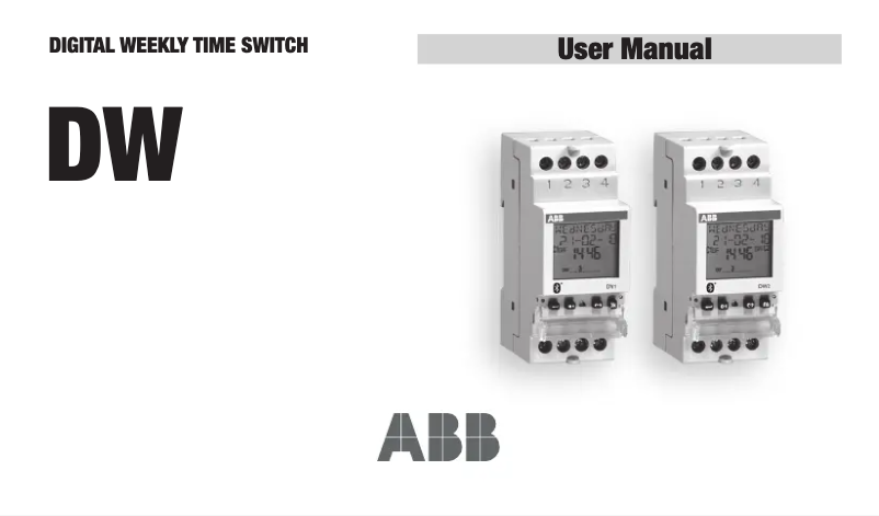 Page n°1 - Manuel utilisateur ABB DW1